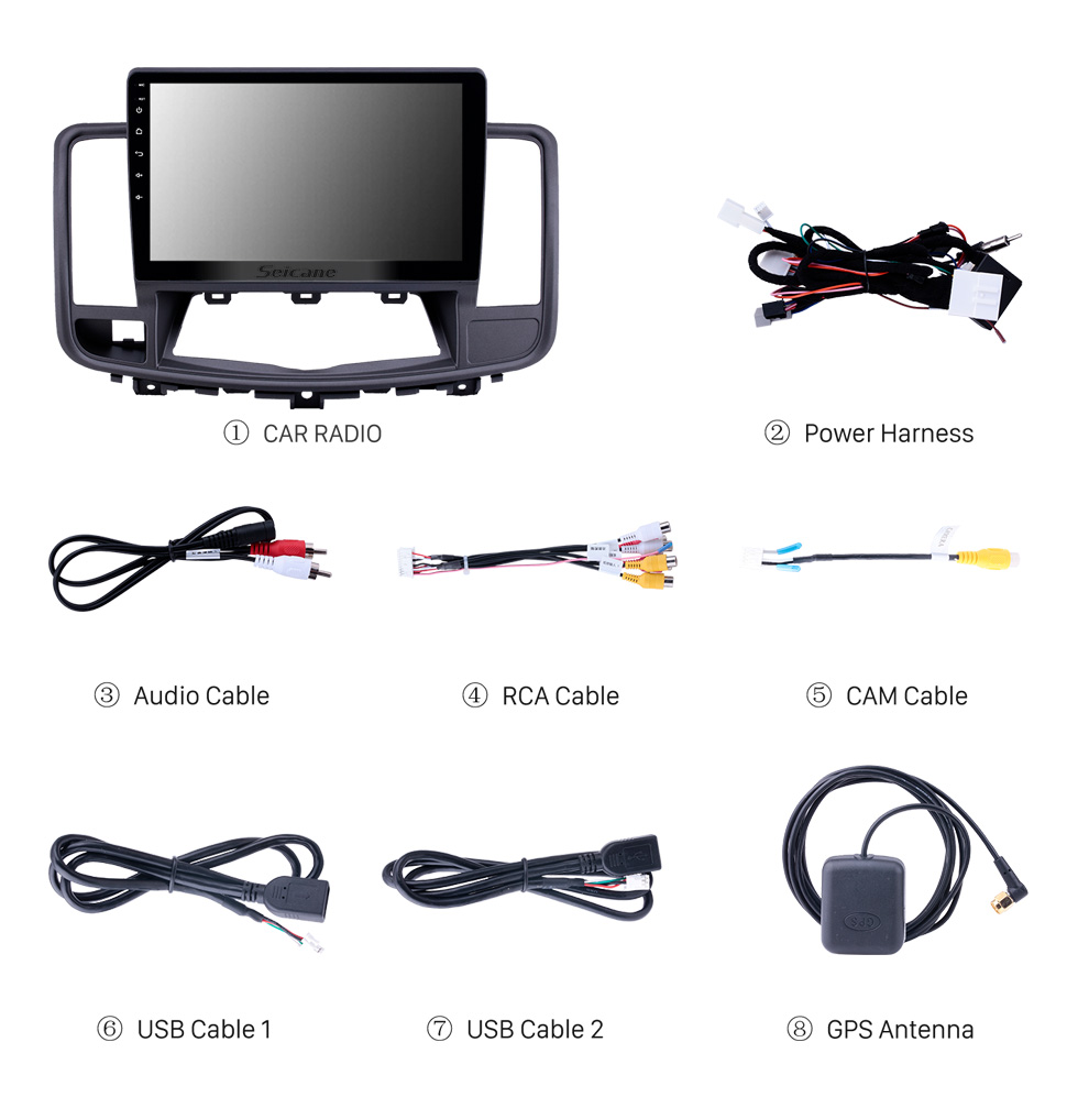 Seicane 8 pulgadas Android 10.0 para 2001-2010 Mercedes Benz E / W211 Sistema de navegación GPS estéreo con Bluetooth OBD2 DVR HD Cámara de vista trasera con pantalla táctil