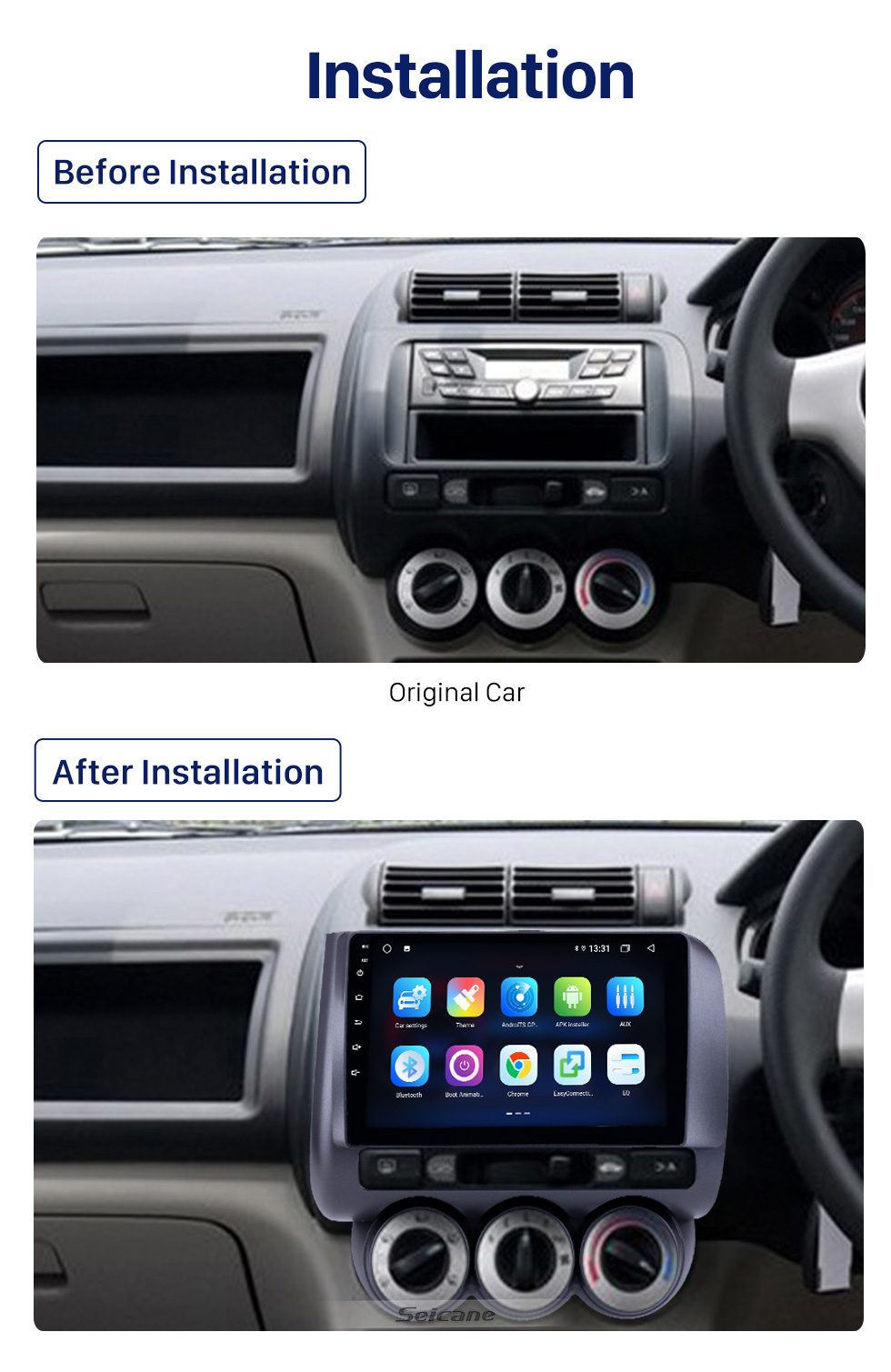 Seicane 10,1 polegadas Android 10.0 para sistema de navegação GPS estéreo Honda Crider 2018 com câmera de retrovisor com tela de toque HD Bluetooth OBD2 DVR Seicane 10,1 polegadas Android 10.0 para sistema de navegação GPS estéreo Honda Crider 2018 com câmera de retrovisor com tela de toque HD Bluetooth OBD2 DVR