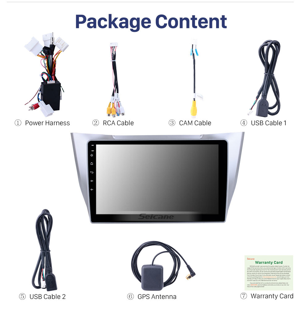 Seicane 2003-2010 Lexus RX300 RX330 RX350 Android 10.0 10.1 polegadas Navegação GPS Rádio Bluetooth HD Touchscreen USB Carplay Suporte DAB + SWC Seicane 2003-2010 Lexus RX300 RX330 RX350 Android 10.0 10.1 polegadas Navegação GPS Rádio Bluetooth HD Touchscreen USB Carplay Suporte DAB + SWC