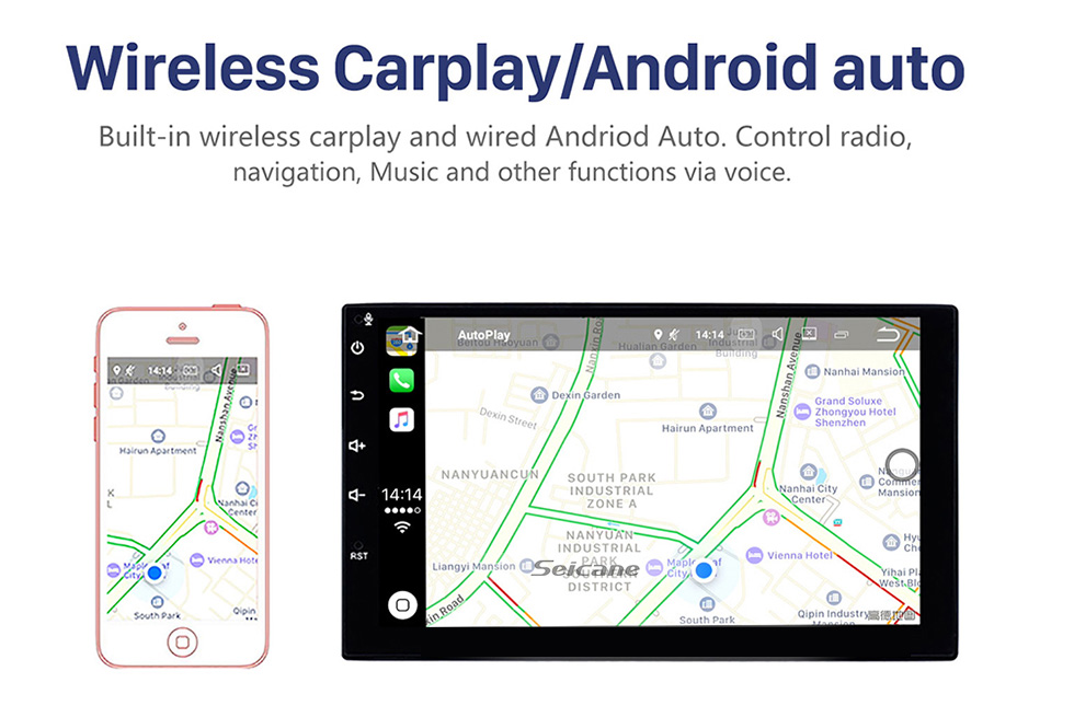 Seicane 10.1 pouces Android 10.0 Pour 2016-2018 VW Volkswagen Bora Système de navigation GPS stéréo avec Bluetooth OBD2 DVR HD Caméra de recul à écran tactile