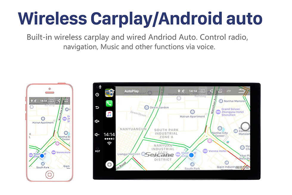 Seicane 10.1 inch Android 10.0 for 2014-2019 SUZUKI WAGON R GPS Navigation Radio with Bluetooth HD Touchscreen WIFI support TPMS DVR Carplay Rearview camera DAB+