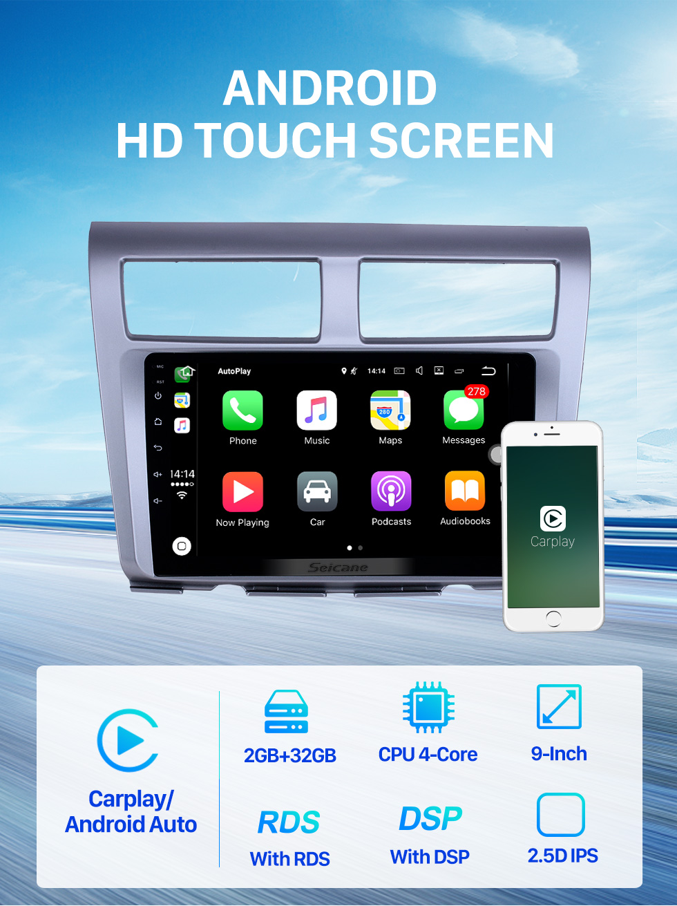 Seicane 9 Inch HD Touchscreen for 2012-2014 PROTON MYVI Autoradio Car DVD Player Upgrade Support Steering Wheel Control Seicane 9 Inch HD Touchscreen for 2012-2014 PROTON MYVI Autoradio Car DVD Player Upgrade Support Steering Wheel Control