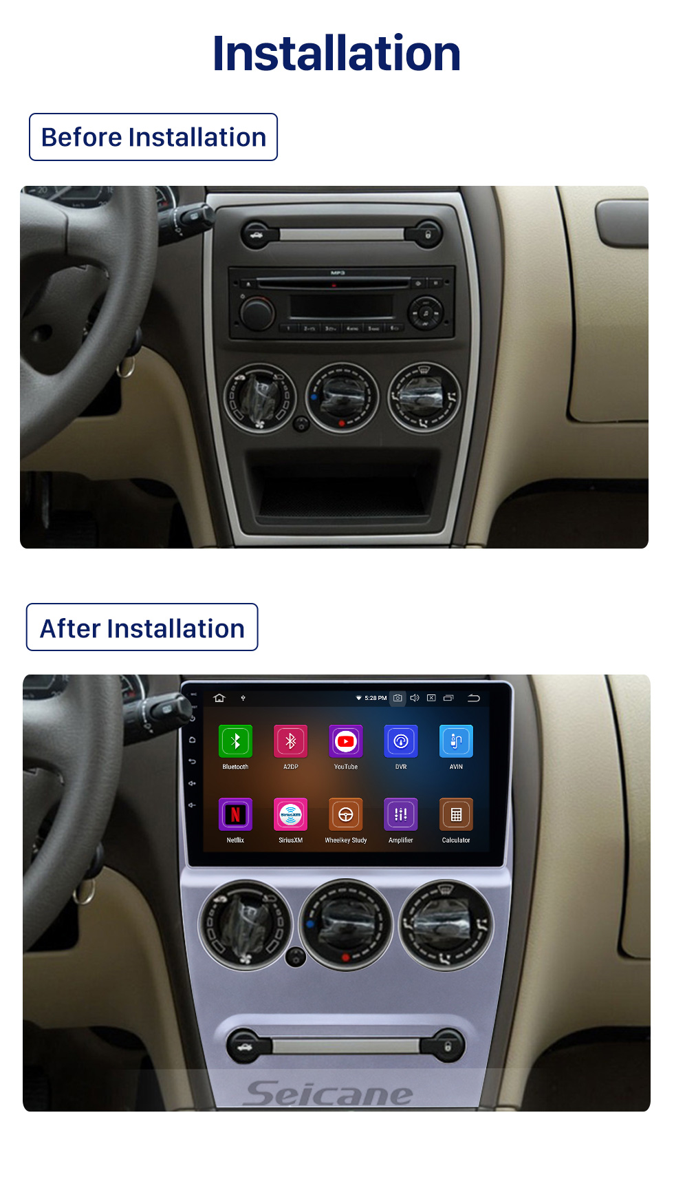 Seicane Tela sensível ao toque HD de 9 polegadas para 2017 MG 3 Autostereo Android Auto com DSP Car Audio System Support OBD2 Seicane Tela sensível ao toque HD de 9 polegadas para 2017 MG 3 Autostereo Android Auto com DSP Car Audio System Support OBD2