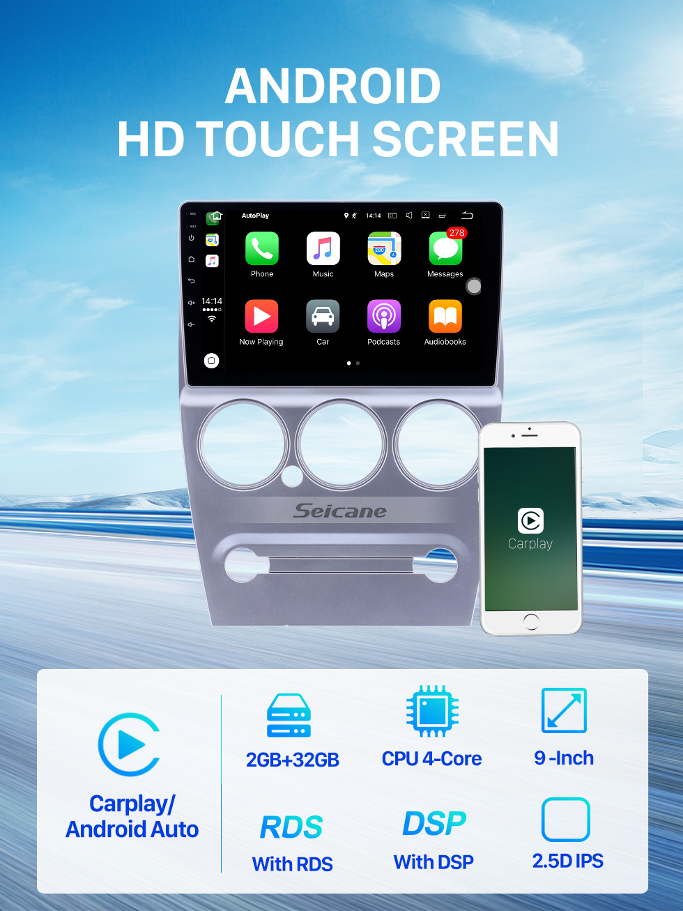 Seicane Tela sensível ao toque HD de 9 polegadas para 2017 MG 3 Autostereo Android Auto com DSP Car Audio System Support OBD2 Seicane Tela sensível ao toque HD de 9 polegadas para 2017 MG 3 Autostereo Android Auto com DSP Car Audio System Support OBD2