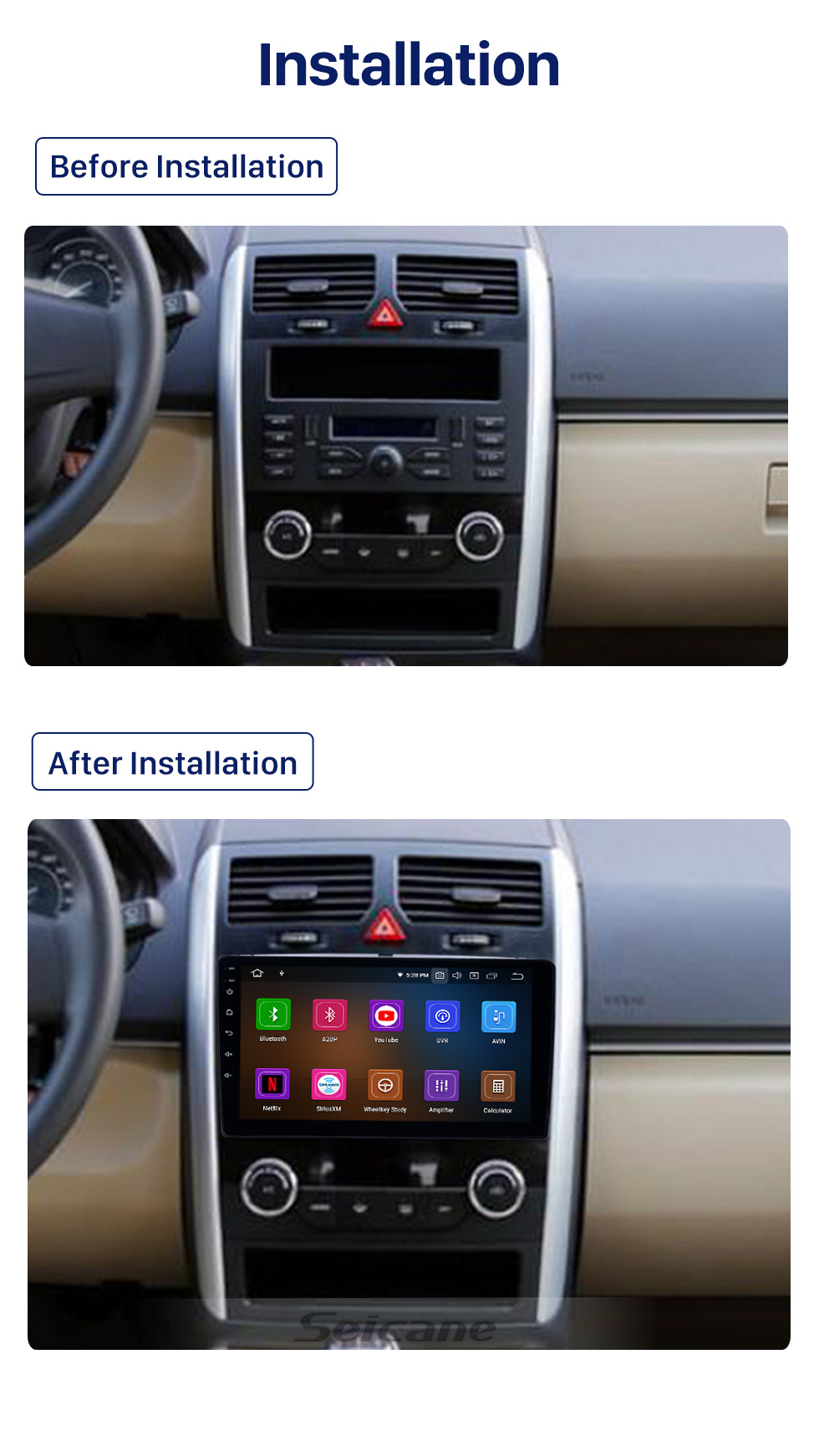 Seicane Tela sensível ao toque HD de 9 polegadas para 2017 MG 3 Autostereo Android Auto com DSP Car Audio System Support OBD2 Seicane Tela sensível ao toque HD de 9 polegadas para 2017 MG 3 Autostereo Android Auto com DSP Car Audio System Support OBD2
