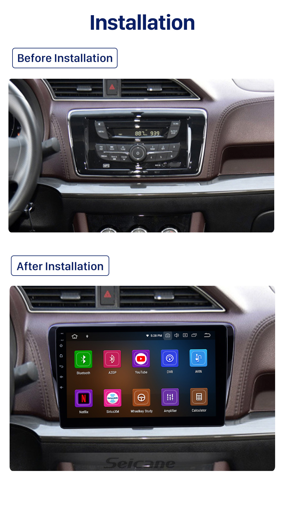 Seicane 9 Zoll HD Touchscreen für 2017 MG 3 Autostereo Android Auto mit DSP Car Audio System Unterstützung OBD2 Seicane 9 Zoll HD Touchscreen für 2017 MG 3 Autostereo Android Auto mit DSP Car Audio System Unterstützung OBD2