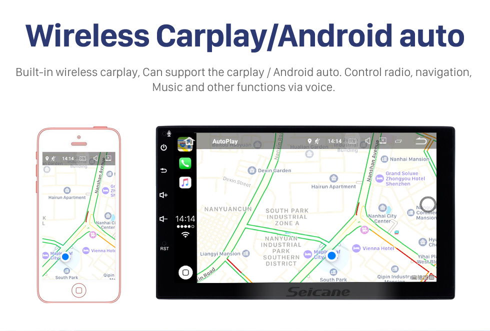 Seicane 10.1 pulgadas Android 10.0 para 2002 2003 2004 Mercedes Benz Clase C W203 Radio Navegación GPS Con pantalla táctil HD Soporte Bluetooth Carplay DVR