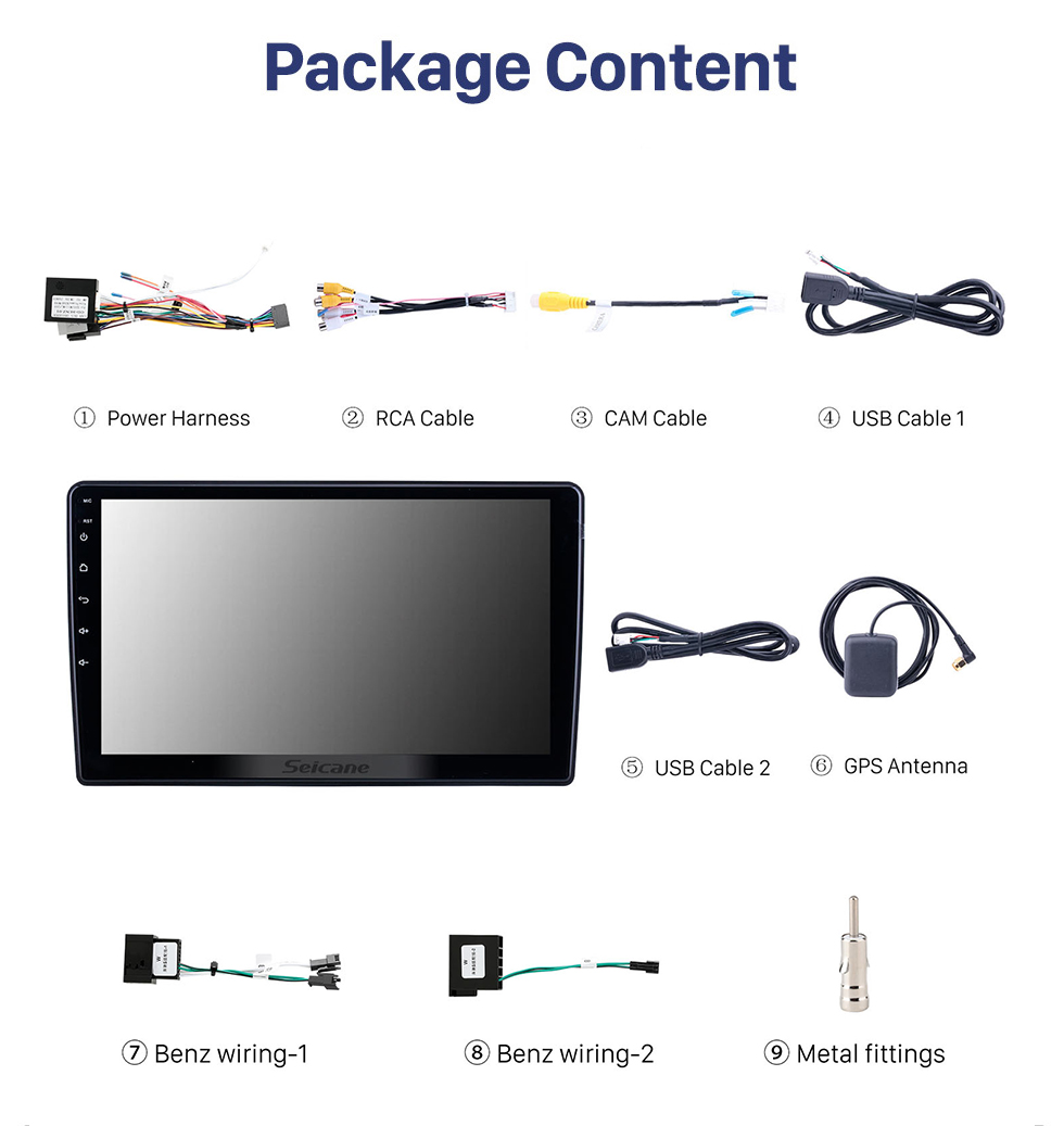 Seicane 10.1 inch Android 10.0 for 2002 2003 2004 Mercedes Benz C Class W203 Radio GPS Navigation With HD Touchscreen Bluetooth support Carplay DVR Seicane 10.1 inch Android 10.0 for 2002 2003 2004 Mercedes Benz C Class W203 Radio GPS Navigation With HD Touchscreen Bluetooth support Carplay DVR