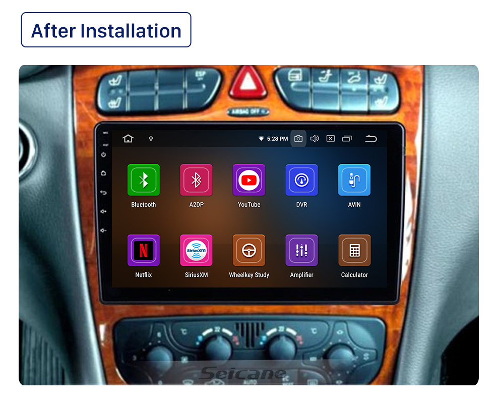 Seicane 10.1 inch Android 10.0 for 2002 2003 2004 Mercedes Benz C Class W203 Radio GPS Navigation With HD Touchscreen Bluetooth support Carplay DVR Seicane 10.1 inch Android 10.0 for 2002 2003 2004 Mercedes Benz C Class W203 Radio GPS Navigation With HD Touchscreen Bluetooth support Carplay DVR
