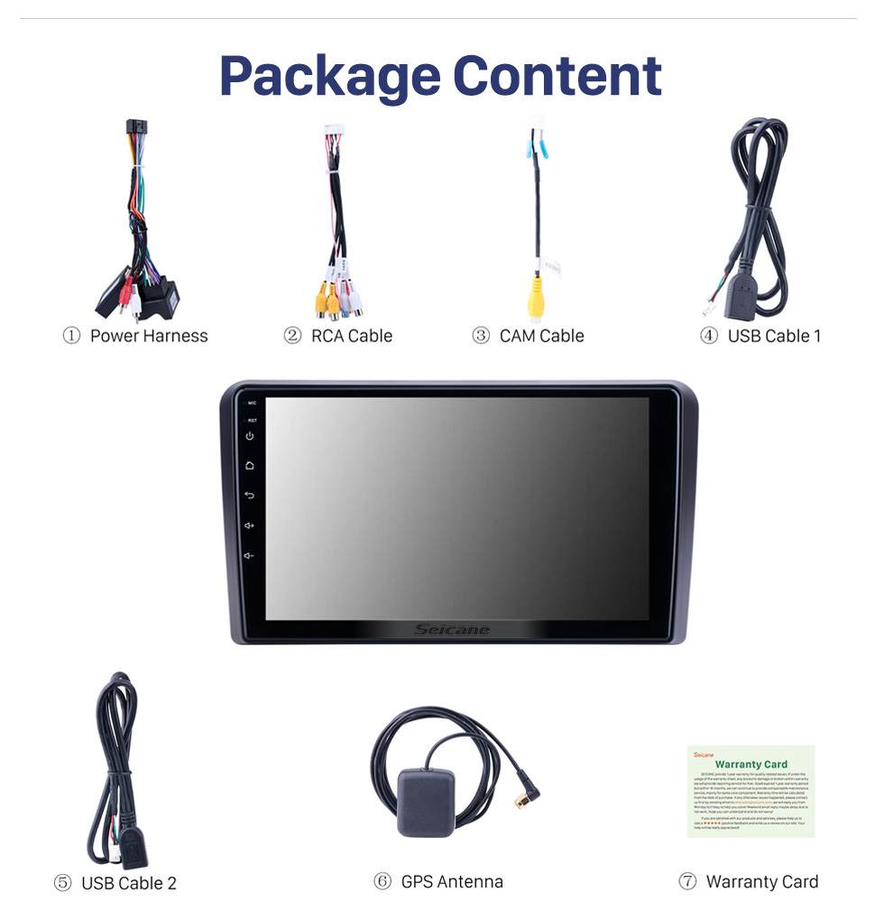 Seicane 9 Inch HD Touchscreen for 2008-2012 Audi A3 Autoradio Car Stereo with Bluetooth Car Radio Support Multiple OSD Languages Seicane 9 Inch HD Touchscreen for 2008-2012 Audi A3 Autoradio Car Stereo with Bluetooth Car Radio Support Multiple OSD Languages