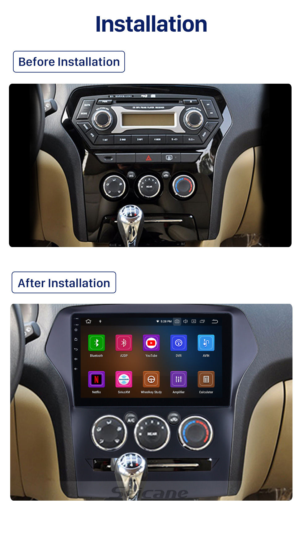 Seicane Tela sensível ao toque HD de 9 polegadas para 2017 MG 3 Autostereo Android Auto com DSP Car Audio System Support OBD2 Seicane Tela sensível ao toque HD de 9 polegadas para 2017 MG 3 Autostereo Android Auto com DSP Car Audio System Support OBD2