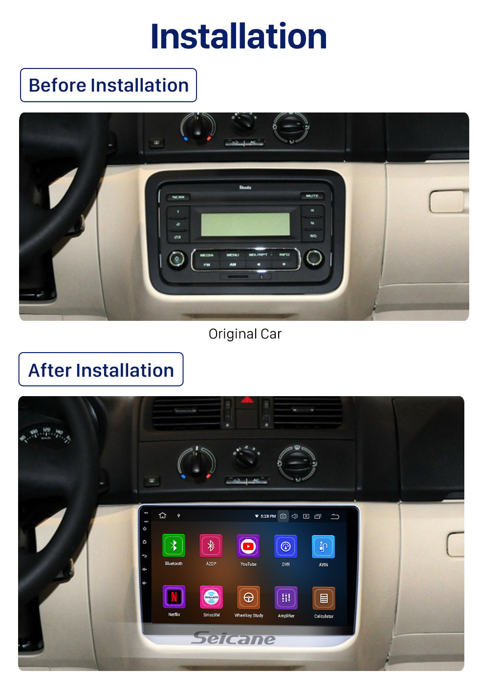 Seicane 9-дюймовый сенсорный экран HD для 2017 MG 3 Autostereo Android Auto с поддержкой автомобильной аудиосистемы DSP OBD2 Seicane 9-дюймовый сенсорный экран HD для 2017 MG 3 Autostereo Android Auto с поддержкой автомобильной аудиосистемы DSP OBD2