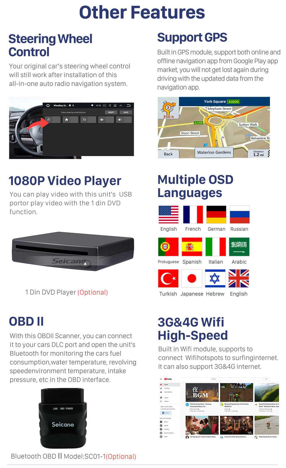 Seicane Tela sensível ao toque HD de 9 "para 2020 VW POLO Radio Radio automotivo Player estéreo de rádio automotivo com suporte para reparo de câmera AHD Seicane Tela sensível ao toque HD de 9 "para 2020 VW POLO Radio Radio automotivo Player estéreo de rádio automotivo com suporte para reparo de câmera AHD
