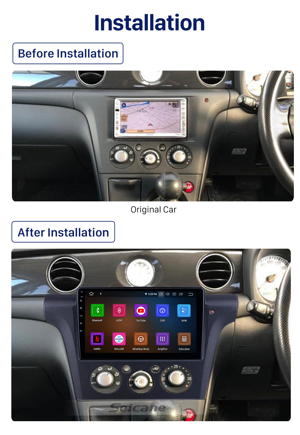 Seicane 10.1 Inch HD Touchscreen for 2001-2005 Mitsubishi Airtrek Outlander Head Unit Android Car GPS Navigation Bluetooth Music Support OBD2 Seicane 10.1 Inch HD Touchscreen for 2001-2005 Mitsubishi Airtrek Outlander Head Unit Android Car GPS Navigation Bluetooth Music Support OBD2