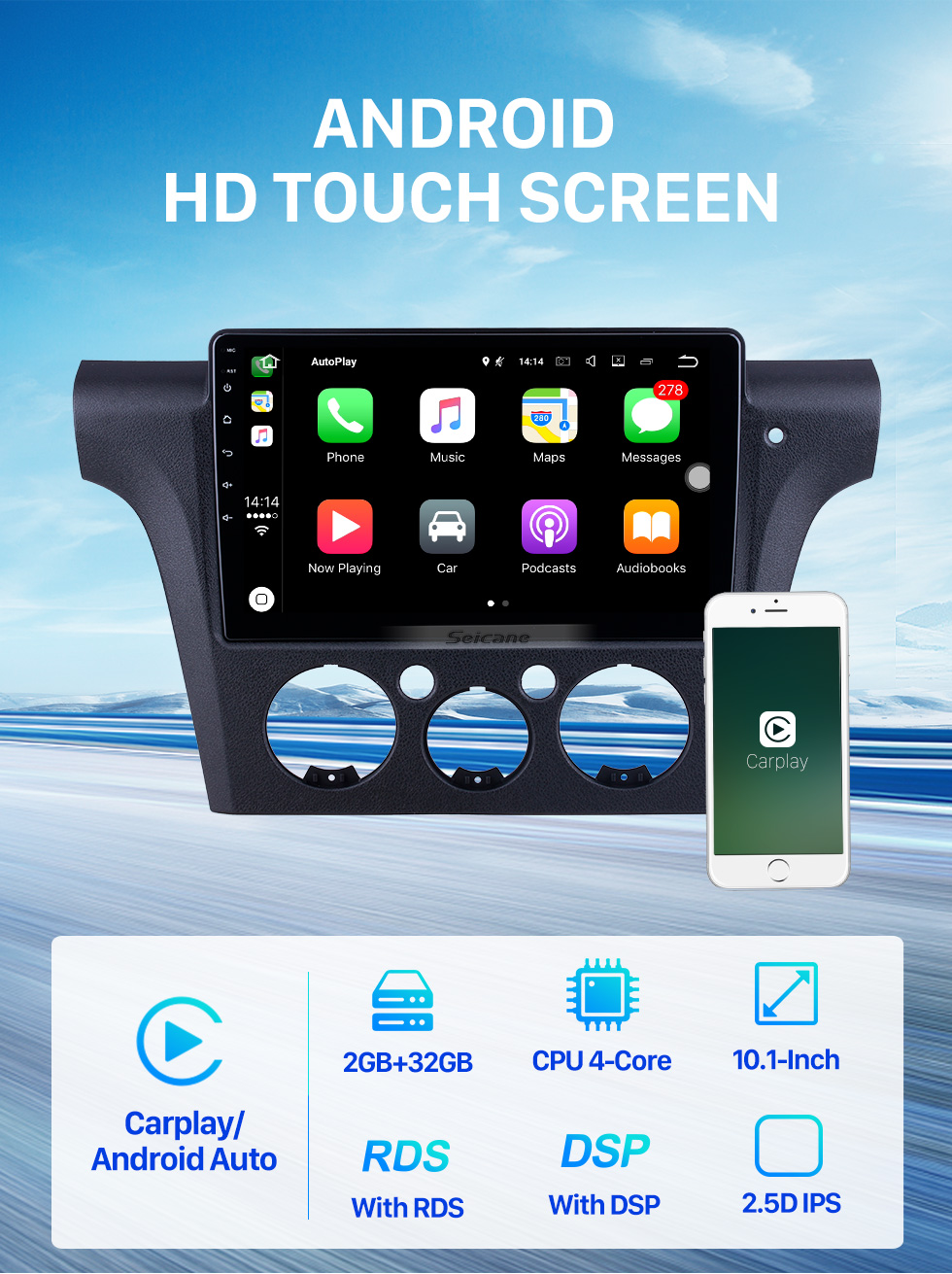 Seicane 10.1 Inch HD Touchscreen for 2001-2005 Mitsubishi Airtrek Outlander Head Unit Android Car GPS Navigation Bluetooth Music Support OBD2 Seicane 10.1 Inch HD Touchscreen for 2001-2005 Mitsubishi Airtrek Outlander Head Unit Android Car GPS Navigation Bluetooth Music Support OBD2