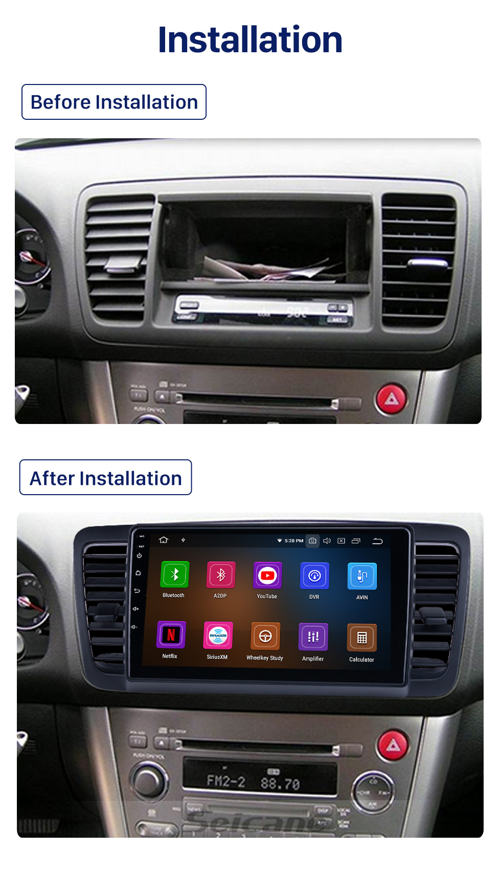 Seicane Pantalla táctil HD de 9 pulgadas para 2020 VW POLO Radio Radio de coche Reproductor estéreo Reparación de radio de coche Soporte Cámara AHD