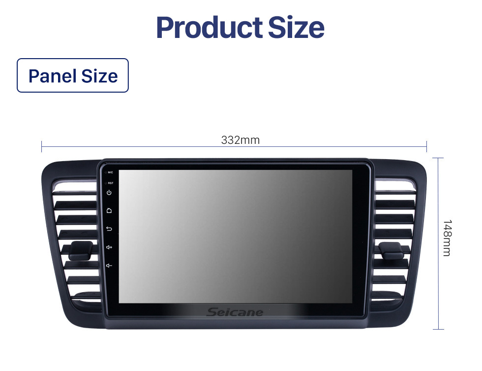 Seicane 9 Inch HD Touchscreen for 2004-2009 Subaru Legacy Autoradio Car Audio with GPS Car Radio Support Multiple OSD Languages 