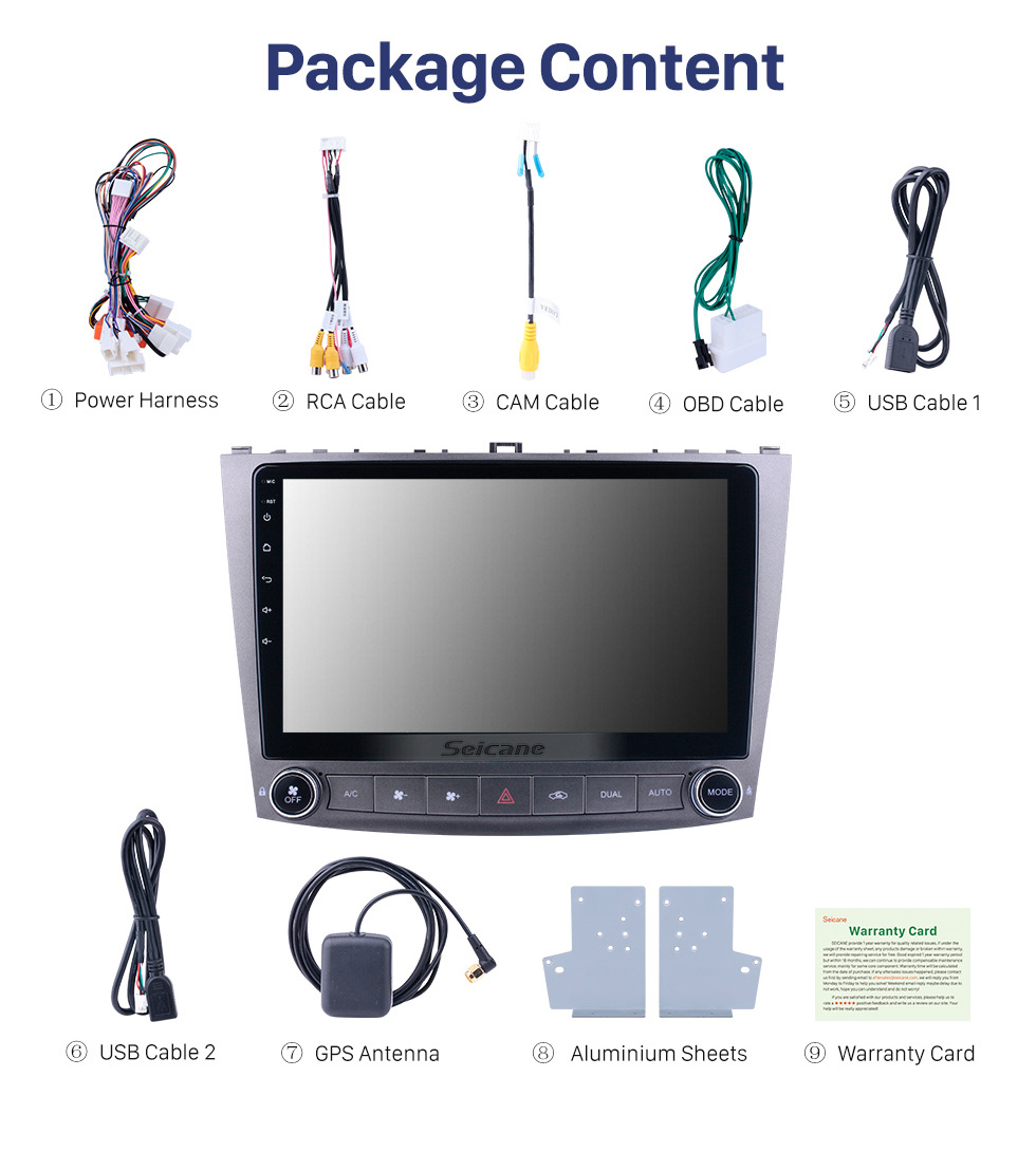 Seicane 10,1 polegadas para 2005-2010 Lexus IS250 IS300 IS200 IS220 IS350 Rádio Android 10.0 Sistema de Navegação GPS com HD Touchscreen Bluetooth Carplay Suporte Câmera de backup Seicane 10,1 polegadas para 2005-2010 Lexus IS250 IS300 IS200 IS220 IS350 Rádio Android 10.0 Sistema de Navegação GPS com HD Touchscreen Bluetooth Carplay Suporte Câmera de backup