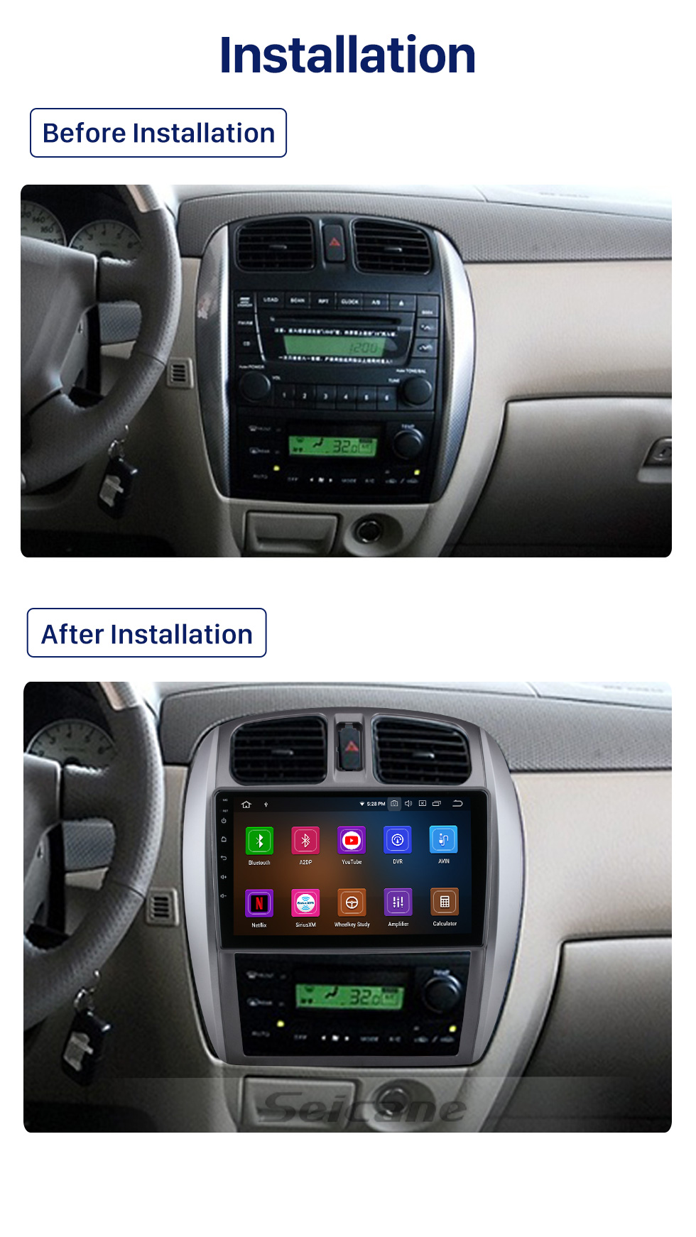 Seicane 9 Inch HD Touchscreen for 2002-2008 Mazda 323 09 FAW Haima Preema Ford Laser AUTO AC Autoradio Bluetooth Car Radio Support OBD2 Seicane 9 Inch HD Touchscreen for 2002-2008 Mazda 323 09 FAW Haima Preema Ford Laser AUTO AC Autoradio Bluetooth Car Radio Support OBD2