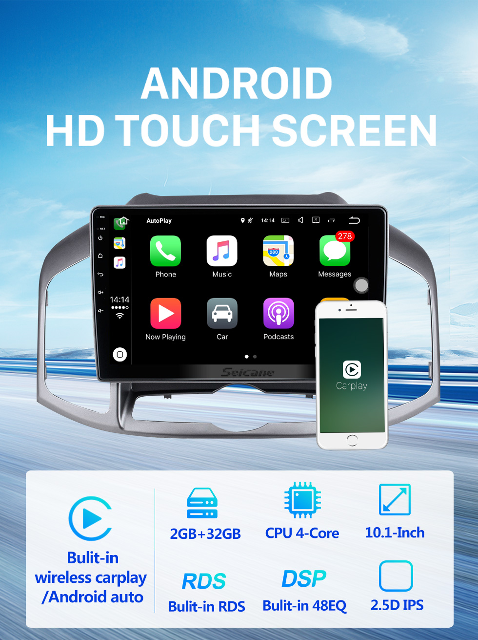 Seicane 10.1 Inch HD Touchscreen for 2017 Chevy Chevrolet Captiva GPS Navigation System Android Car GPS Navigation Support Wireless Carplay Seicane 10.1 Inch HD Touchscreen for 2017 Chevy Chevrolet Captiva GPS Navigation System Android Car GPS Navigation Support Wireless Carplay