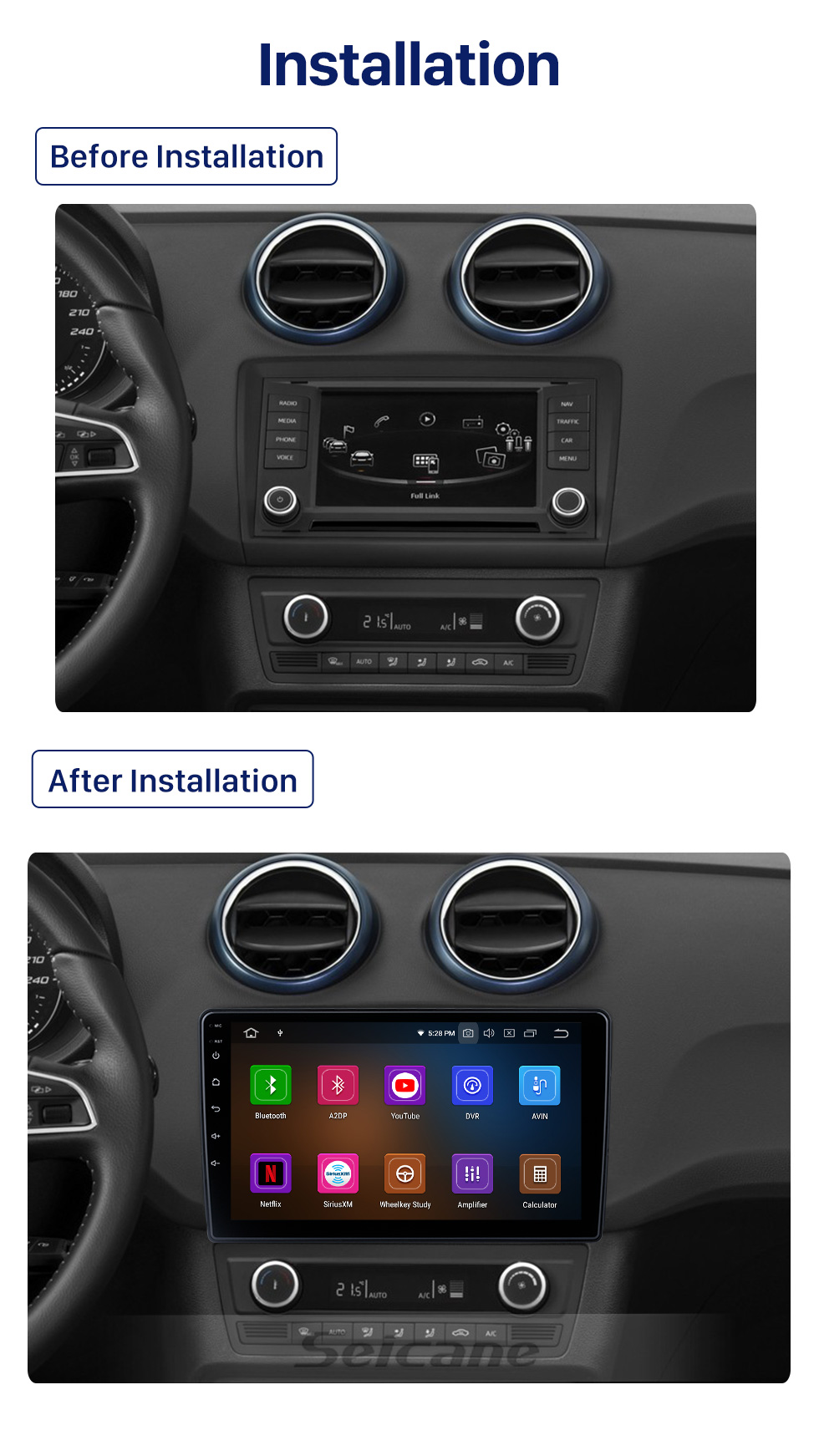 vertrekken Versterken overeenkomst 9 Inch HD Touchscreen for 2008-2015 Seat Ibiza Auto Stereo Car Audio System  Carplay Stereo System 1080P Video Player