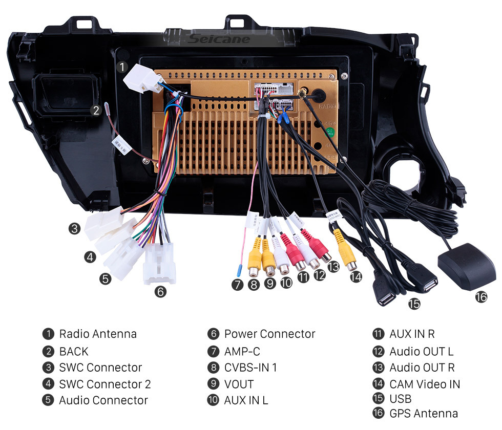Seicane Radio con pantalla táctil Android 8.1 HD de 10.1 pulgadas para 2016 2017 2018 TOYOTA HILUX Controlador de mano izquierda con sistema GPS GPS Navi USB FM Control del volante Soporte DVR Cámara de visión trasera OBD Seicane Radio con pantalla táctil Android 8.1 HD de 10.1 pulgadas para 2016 2017 2018 TOYOTA HILUX Controlador de mano izquierda con sistema GPS GPS Navi USB FM Control del volante Soporte DVR Cámara de visión trasera OBD