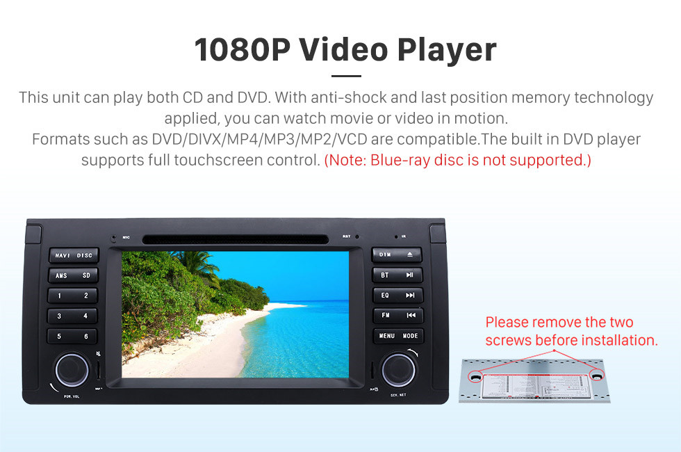 Seicane 7 inch Android 8.1 Muti-touch Screen autoradio DVD Player for 2000-2007 BMW X5 E53 3.0i 3.0d 4.4i 4.6is 4.8is 1996-2003 BMW 5 Series E39 with GPS Navigation Audio system Canbus Bluetooth WIFI Mirror Link USB 1080P DVR Seicane 7 inch Android 8.1 Muti-touch Screen autoradio DVD Player for 2000-2007 BMW X5 E53 3.0i 3.0d 4.4i 4.6is 4.8is 1996-2003 BMW 5 Series E39 with GPS Navigation Audio system Canbus Bluetooth WIFI Mirror Link USB 1080P DVR
