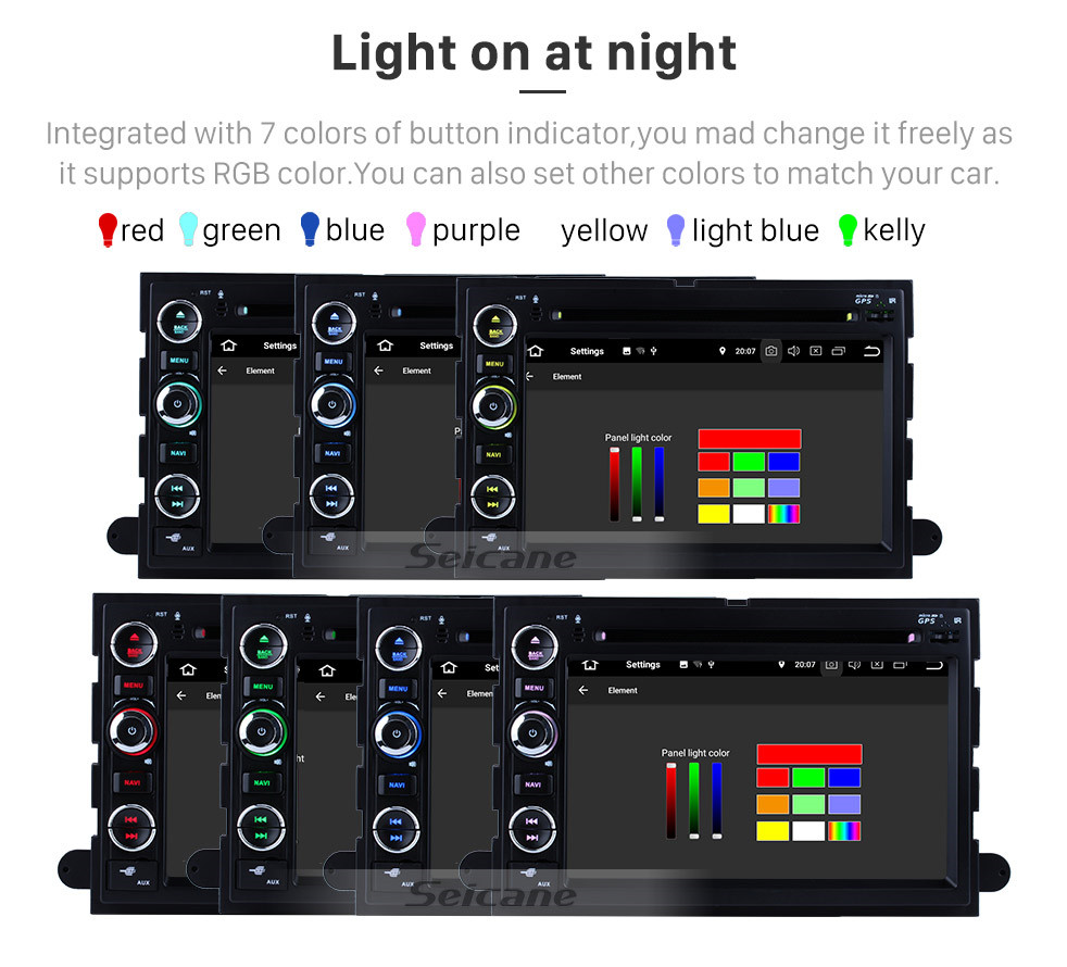 Seicane OEM 7 inch Android 8.1 Radio GPS navigation system for 2005-2009 Ford Mustang with Bluetooth DVD player HD 1024*600 touch screen OBD2 DVR Rearview camera TV 1080P Video USB SD 3G WIFI Steering Wheel Control Seicane OEM 7 inch Android 8.1 Radio GPS navigation system for 2005-2009 Ford Mustang with Bluetooth DVD player HD 1024*600 touch screen OBD2 DVR Rearview camera TV 1080P Video USB SD 3G WIFI Steering Wheel Control