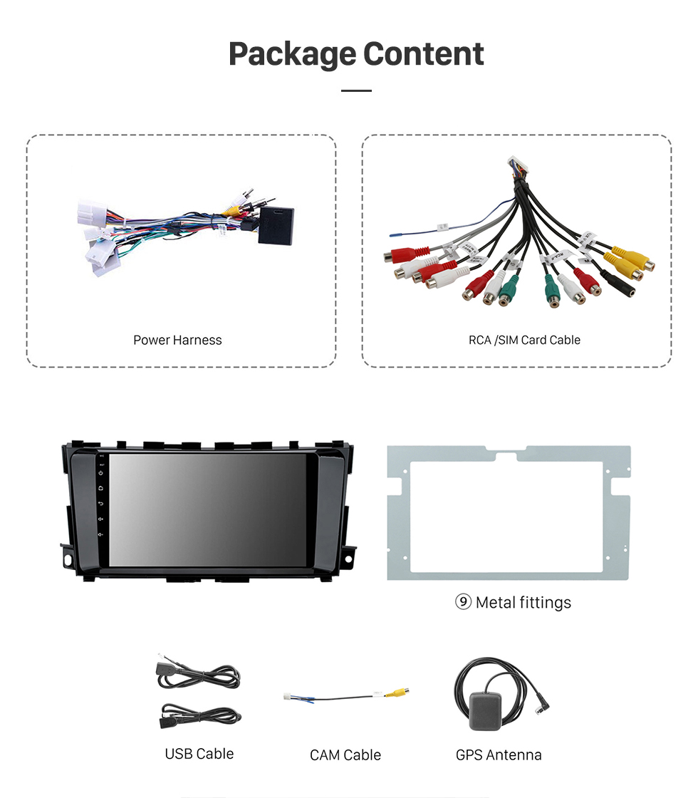Seicane Para NISSAN Teana 2013-2018 Rádio Android 13.0 HD Touchscreen Sistema de navegação GPS de 9 polegadas com WIFI Bluetooth, suporte Carplay DVR Seicane Para NISSAN Teana 2013-2018 Rádio Android 13.0 HD Touchscreen Sistema de navegação GPS de 9 polegadas com WIFI Bluetooth, suporte Carplay DVR