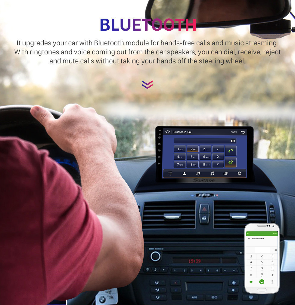 Seicane 9 polegadas android 10.0 para bmw x3 2004-2012 rádio com bluetooth hd touchscreen sistema de navegação gps suporte carplay dab +