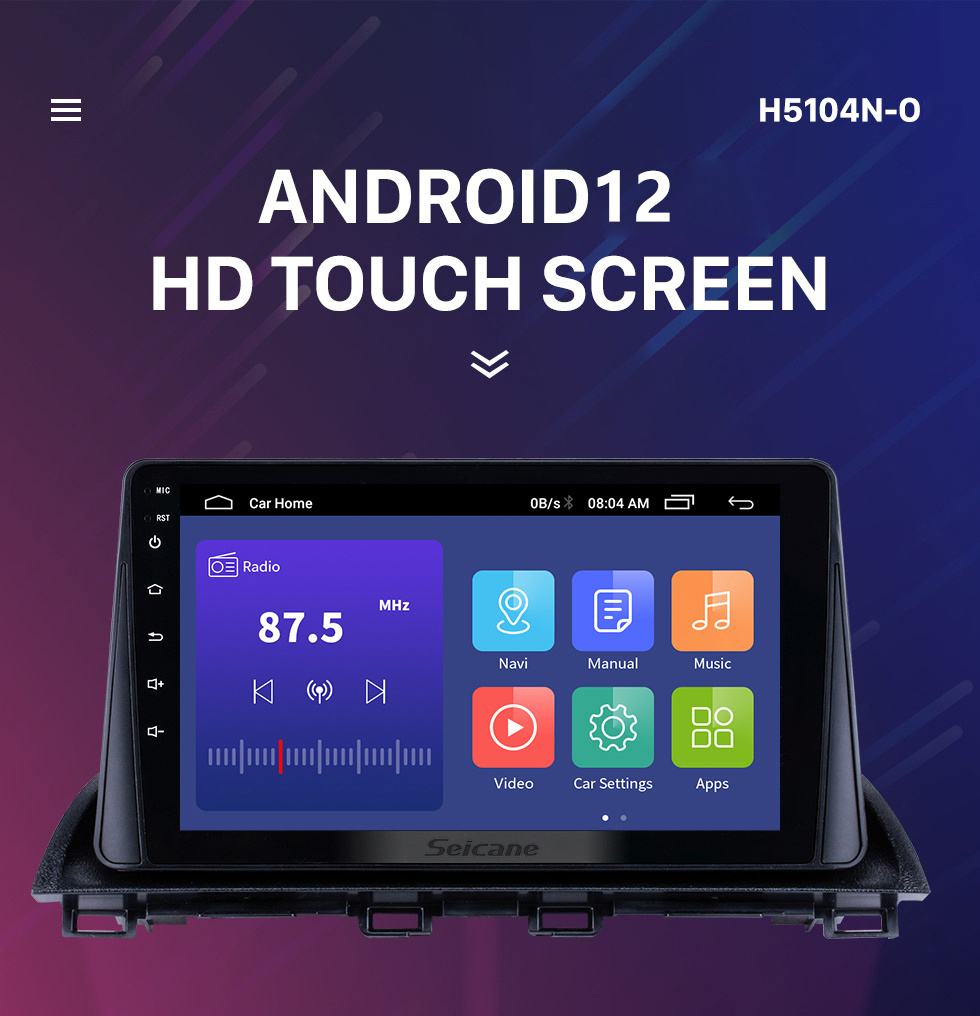 Seicane 9 polegadas android 10.0 para mazda 3 axela sistema de navegação gps estéreo com bluetooth touch carplay