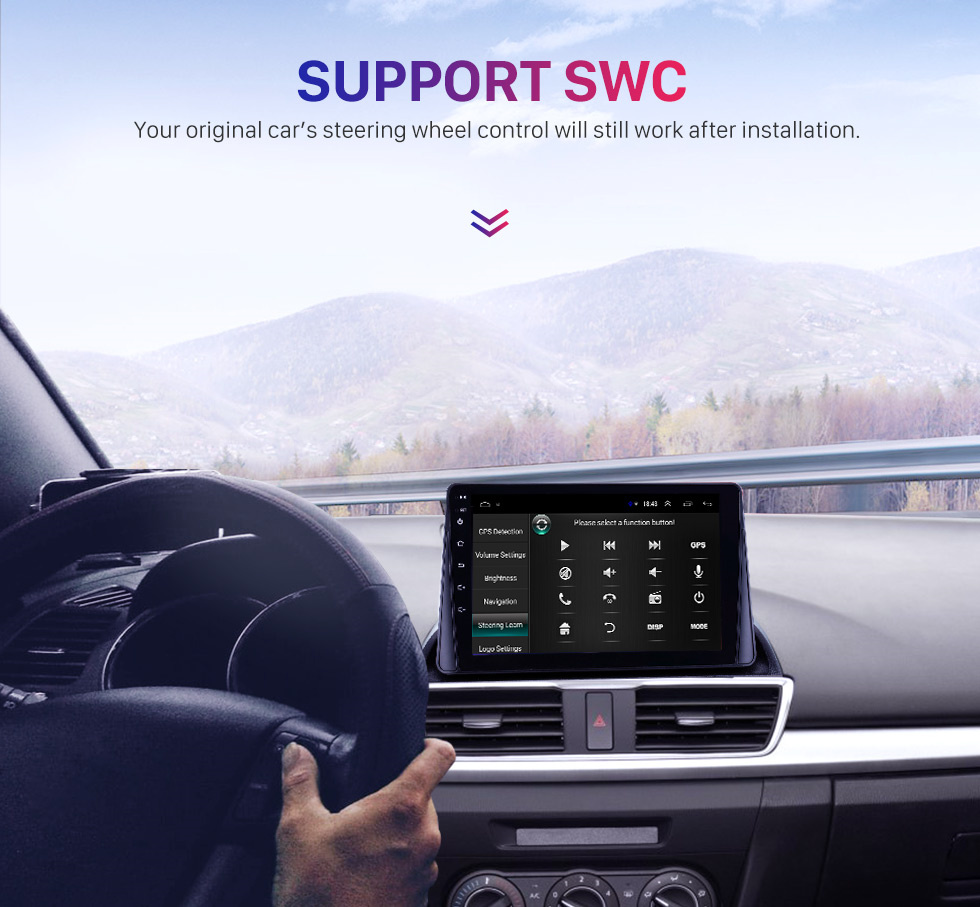 Seicane 9 pouces Android 10.0 pour Mazda 3 Axela Système de navigation GPS stéréo avec Bluetooth touch Carplay