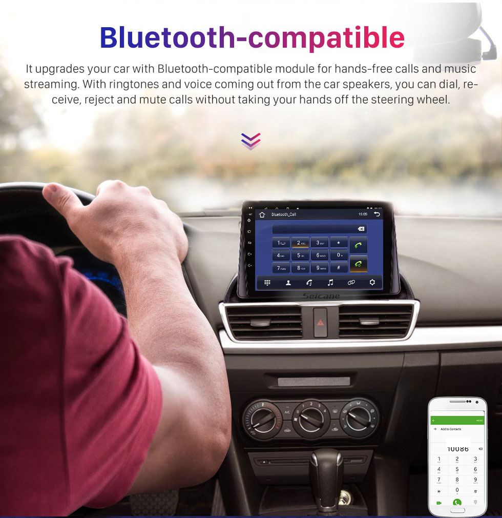 Seicane 9-дюймовый Android 10.0 для Mazda 3 Axela Stereo GPS-навигационная система с Bluetooth touch Carplay