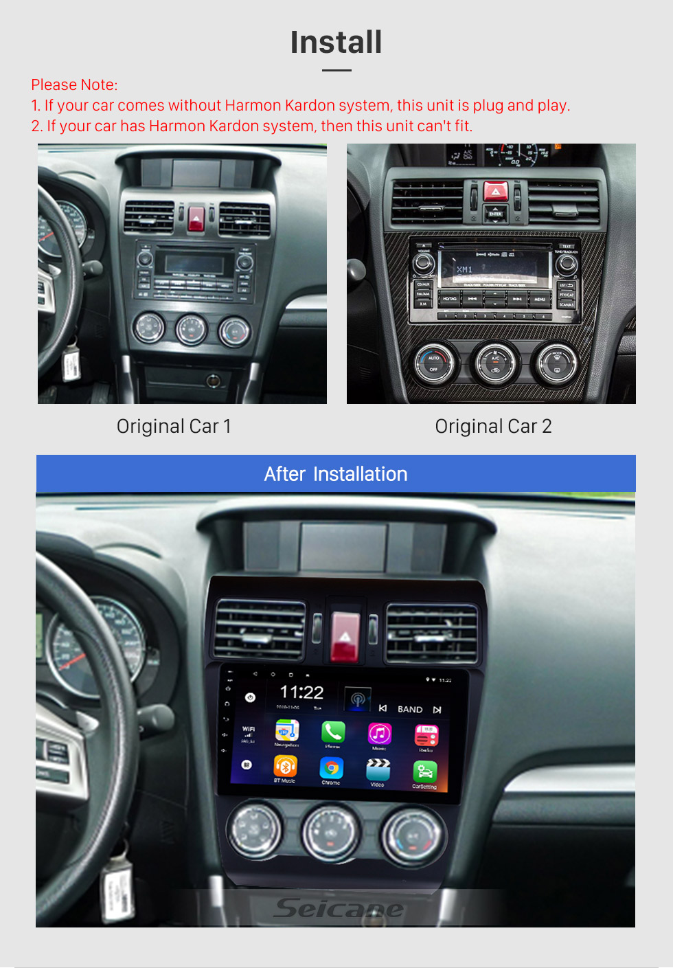 Seicane 9 Inch Android 8.1 Touchscreen Bluetooth Radio For 2013 2014 Subaru XR Forester Impreza 3G WiFi GPS Navigation system Bluetooth music TPMS DVR OBD II Rear camera AUX Seicane 9 Inch Android 8.1 Touchscreen Bluetooth Radio For 2013 2014 Subaru XR Forester Impreza 3G WiFi GPS Navigation system Bluetooth music TPMS DVR OBD II Rear camera AUX