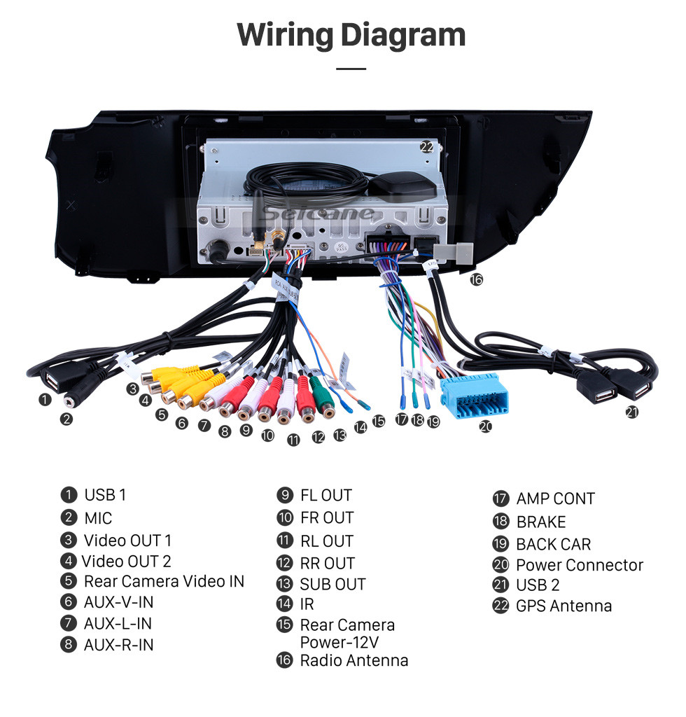 Seicane Android 11.0 для 2006-2011 FORD FIESTA Radio 9-дюймовая GPS-навигационная система с сенсорным экраном Bluetooth HD Поддержка Carplay SWC