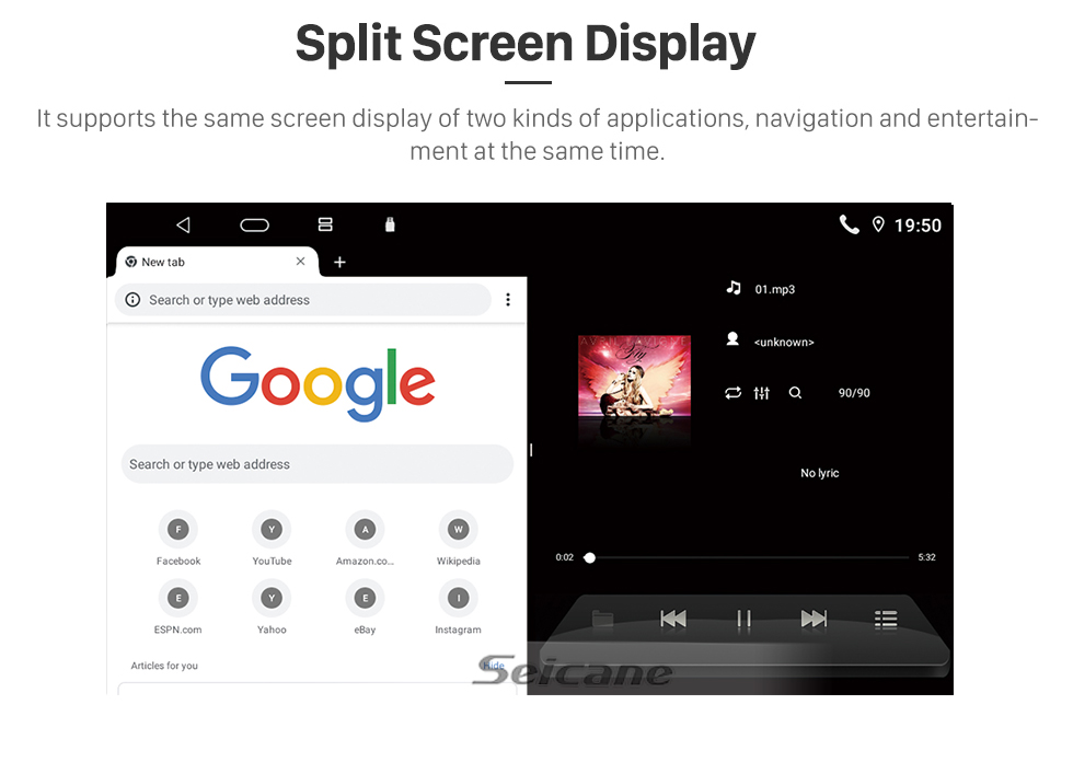Seicane Android 10.0 HD écran tactile 9 pouces pour SUBARU IMPREZA FORESTER RHD 2017 2018 2019 2020 Radio Système de navigation GPS avec prise en charge Bluetooth Caméra arrière Carplay