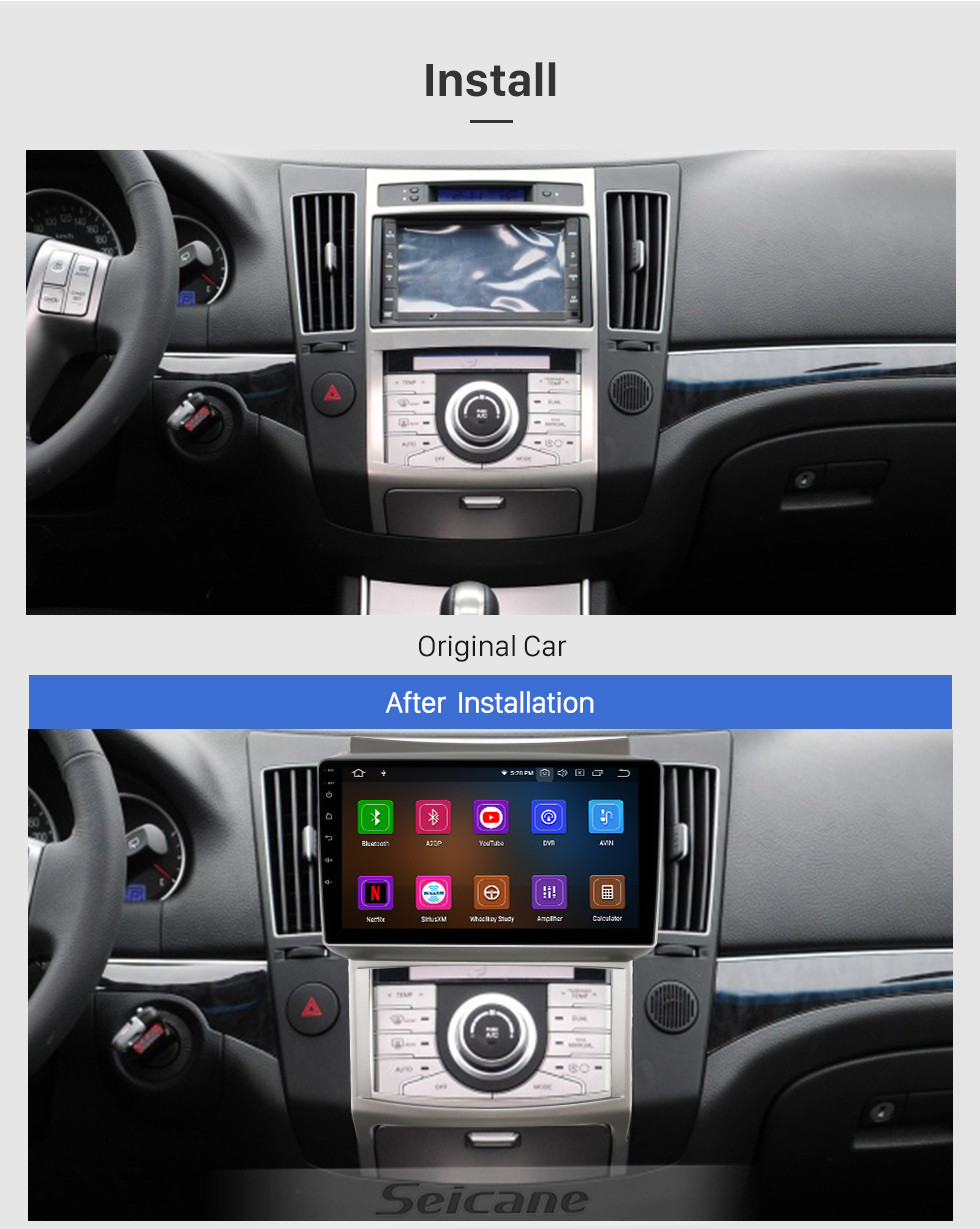 Seicane Para 2001 2002-2005 Mitsubishi Airtrek / Outlander Radio 10.1 pulgadas Android 11.0 HD Pantalla táctil Bluetooth con sistema de navegación GPS Soporte Carplay Cámara de respaldo