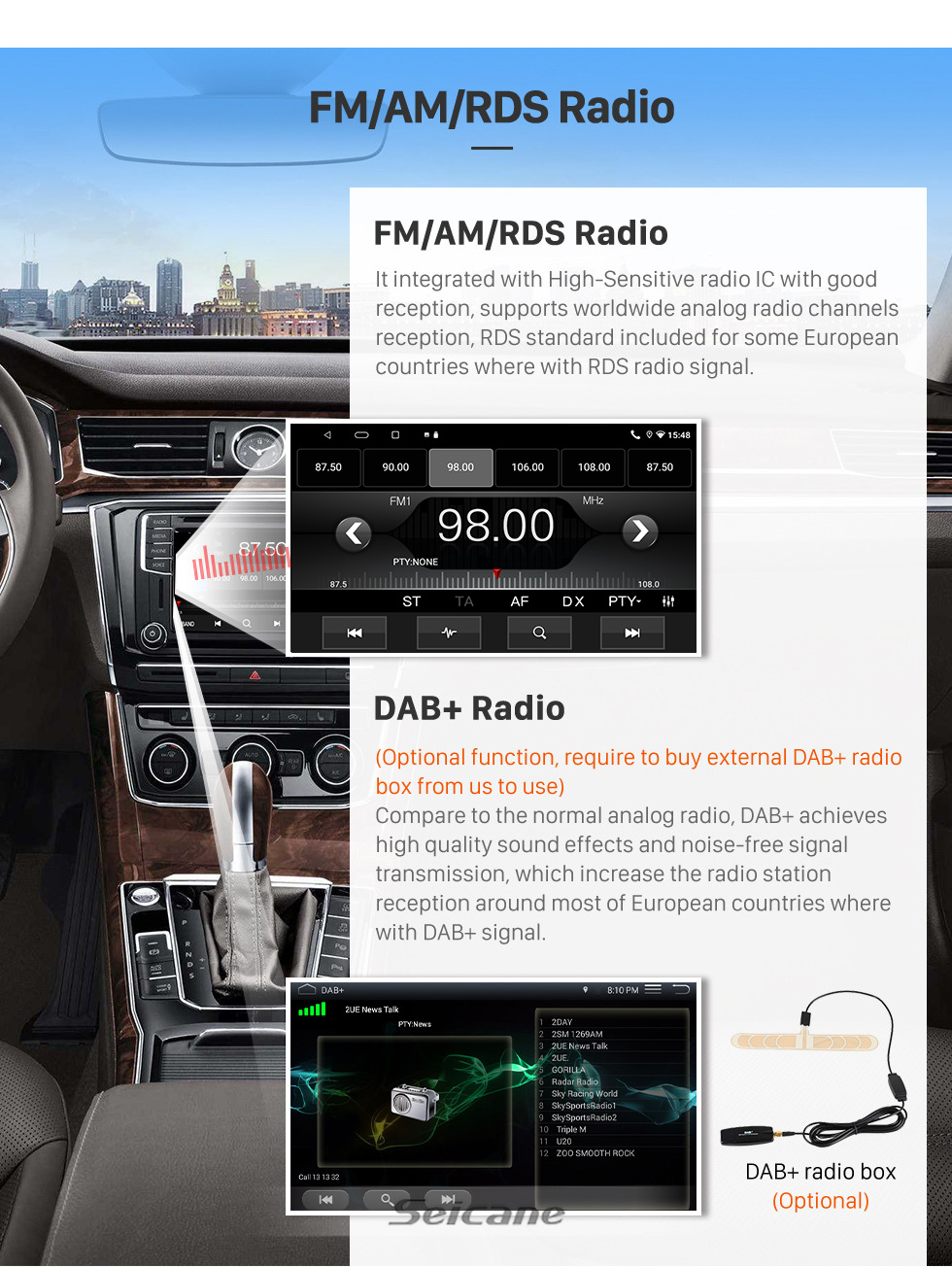 Seicane Для 2001 2002 2003 2004 2005 2006 Lexus LS430 Android-радио с 9-дюймовым сенсорным экраном Система GPS-навигации Поддержка Bluetooth RDS WIFI DVR Carplay