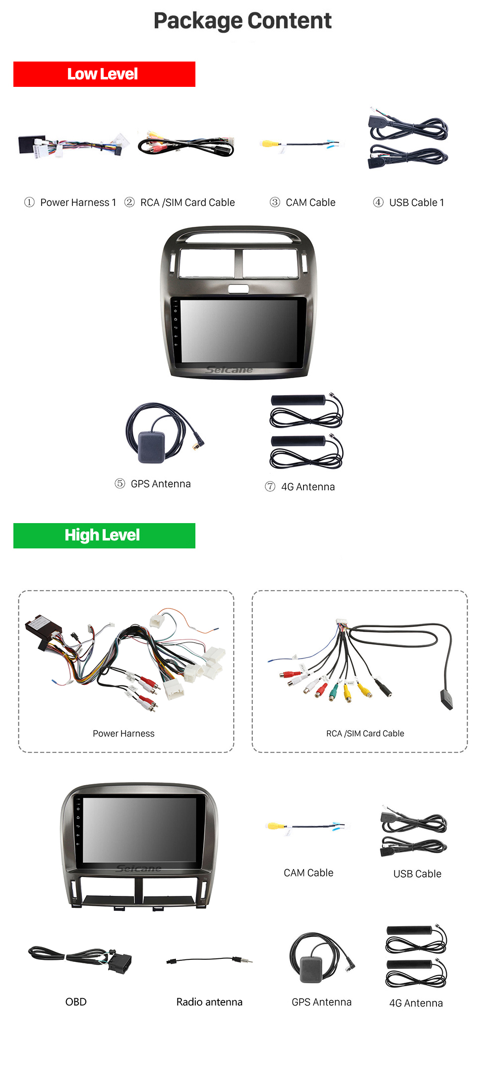 Seicane 9-дюймовый Android 13.0 для LEXUS LS430 2001-2006 Радио GPS-навигационная система с сенсорным экраном HD Bluetooth Поддержка Carplay OBD2 Seicane 9-дюймовый Android 13.0 для LEXUS LS430 2001-2006 Радио GPS-навигационная система с сенсорным экраном HD Bluetooth Поддержка Carplay OBD2
