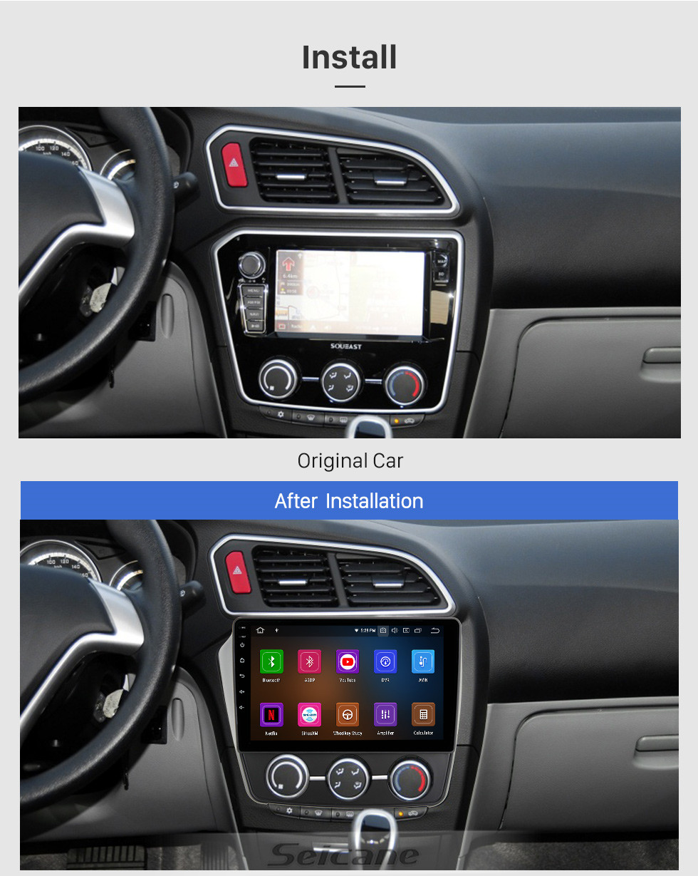 Seicane Pantalla táctil HD de 9 pulgadas Android 11.0 para MITSUBISHI V3 LINGYUE LHD 2015-2018 Radio Sistema de navegación GPS Soporte Bluetooth Carplay Cámara de respaldo