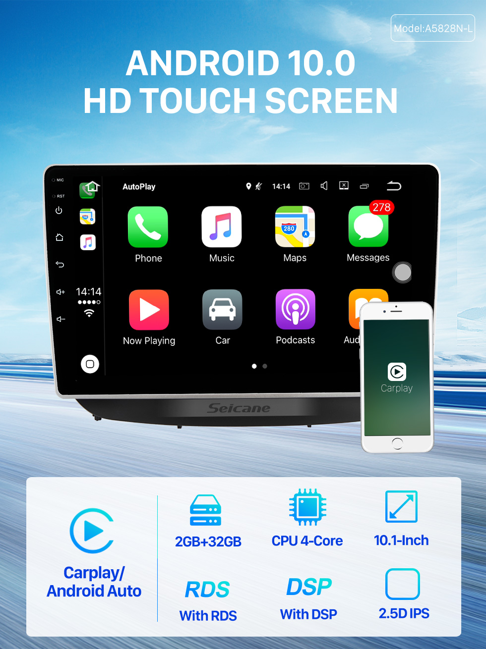 Seicane 10,1 Zoll Android 10.0 für CHEVROLET TRACKER 2019 Radio GPS Navigationssystem Mit HD Touchscreen Bluetooth Unterstützung Carplay OBD2 Seicane 10,1 Zoll Android 10.0 für CHEVROLET TRACKER 2019 Radio GPS Navigationssystem Mit HD Touchscreen Bluetooth Unterstützung Carplay OBD2