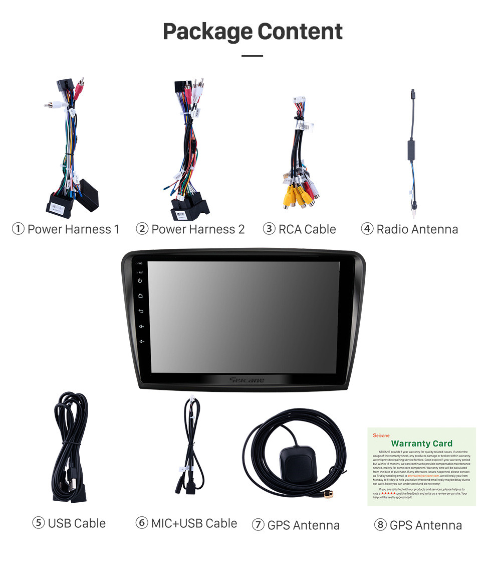 Seicane Pantalla táctil HD 10.1 pulgadas Android 11.0 para SKODA SUPERB 2009-2013 Radio Sistema de navegación GPS Soporte Bluetooth Carplay Cámara de respaldo