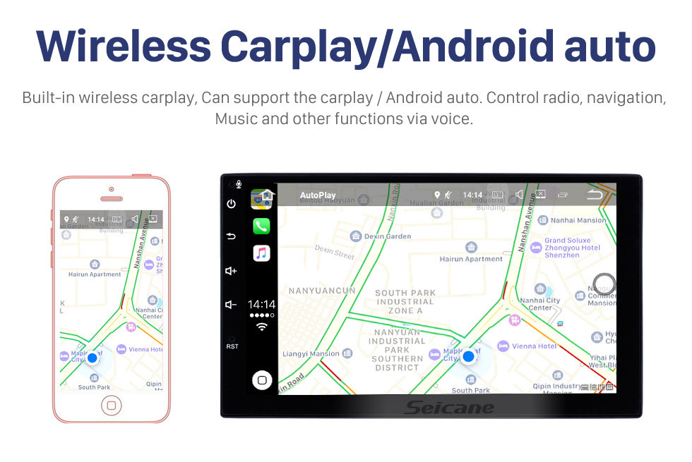 Seicane 9-дюймовый Android 10.0 для TOYOTA SIENTA RHD Стерео GPS-навигационная система с Bluetooth OBD2 DVR HD с сенсорным экраном Камера заднего вида