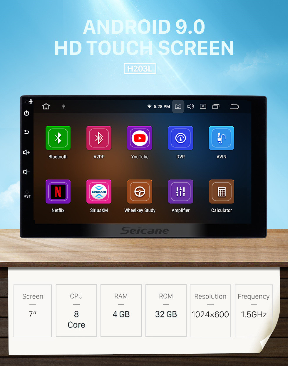 Seicane 7 pulgadas HD Pantalla táctil Android 9.0 2 Din Radio de navegación GPS universal con Bluetooth WIFI USB Carplay soporte Volante Control DVR Seicane 7 pulgadas HD Pantalla táctil Android 9.0 2 Din Radio de navegación GPS universal con Bluetooth WIFI USB Carplay soporte Volante Control DVR