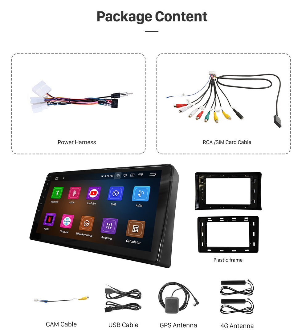 Seicane For 2007-2013 Toyota Noah Voxy Radio 10.1 inch Android 12.0 HD Touchscreen Bluetooth with GPS Navigation System Carplay support 1080P