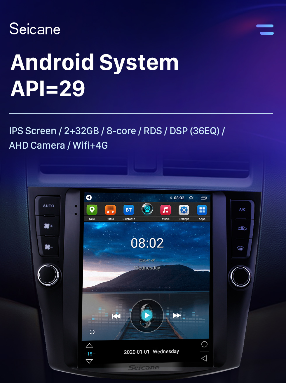 Seicane HD Touchscreen 9.7 inch Android 10.0 Aftermarket GPS Navigation Radio for 2003-2007 Honda Accord 7 with Bluetooth Phone AUX FM Steering Wheel Control support DVD 1080P Video OBD2 Seicane HD Touchscreen 9.7 inch Android 10.0 Aftermarket GPS Navigation Radio for 2003-2007 Honda Accord 7 with Bluetooth Phone AUX FM Steering Wheel Control support DVD 1080P Video OBD2