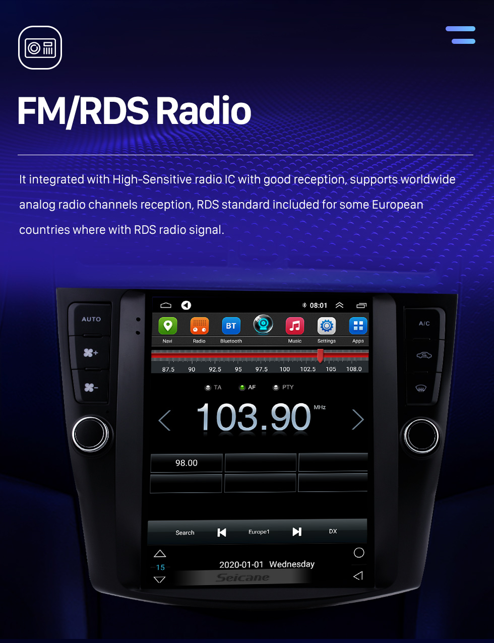 Seicane HD Touchscreen 9.7 inch Android 10.0 Aftermarket GPS Navigation Radio for 2003-2007 Honda Accord 7 with Bluetooth Phone AUX FM Steering Wheel Control support DVD 1080P Video OBD2 Seicane HD Touchscreen 9.7 inch Android 10.0 Aftermarket GPS Navigation Radio for 2003-2007 Honda Accord 7 with Bluetooth Phone AUX FM Steering Wheel Control support DVD 1080P Video OBD2