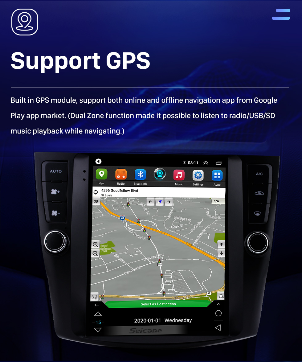 Seicane HD Touchscreen 9.7 inch Android 10.0 Aftermarket GPS Navigation Radio for 2003-2007 Honda Accord 7 with Bluetooth Phone AUX FM Steering Wheel Control support DVD 1080P Video OBD2 Seicane HD Touchscreen 9.7 inch Android 10.0 Aftermarket GPS Navigation Radio for 2003-2007 Honda Accord 7 with Bluetooth Phone AUX FM Steering Wheel Control support DVD 1080P Video OBD2