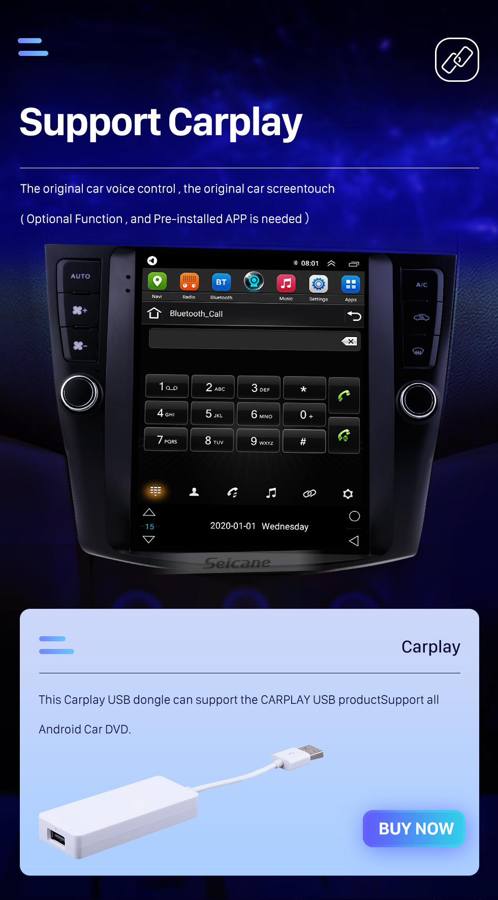 Seicane HD Touchscreen 9.7 inch Android 10.0 Aftermarket GPS Navigation Radio for 2003-2007 Honda Accord 7 with Bluetooth Phone AUX FM Steering Wheel Control support DVD 1080P Video OBD2 Seicane HD Touchscreen 9.7 inch Android 10.0 Aftermarket GPS Navigation Radio for 2003-2007 Honda Accord 7 with Bluetooth Phone AUX FM Steering Wheel Control support DVD 1080P Video OBD2
