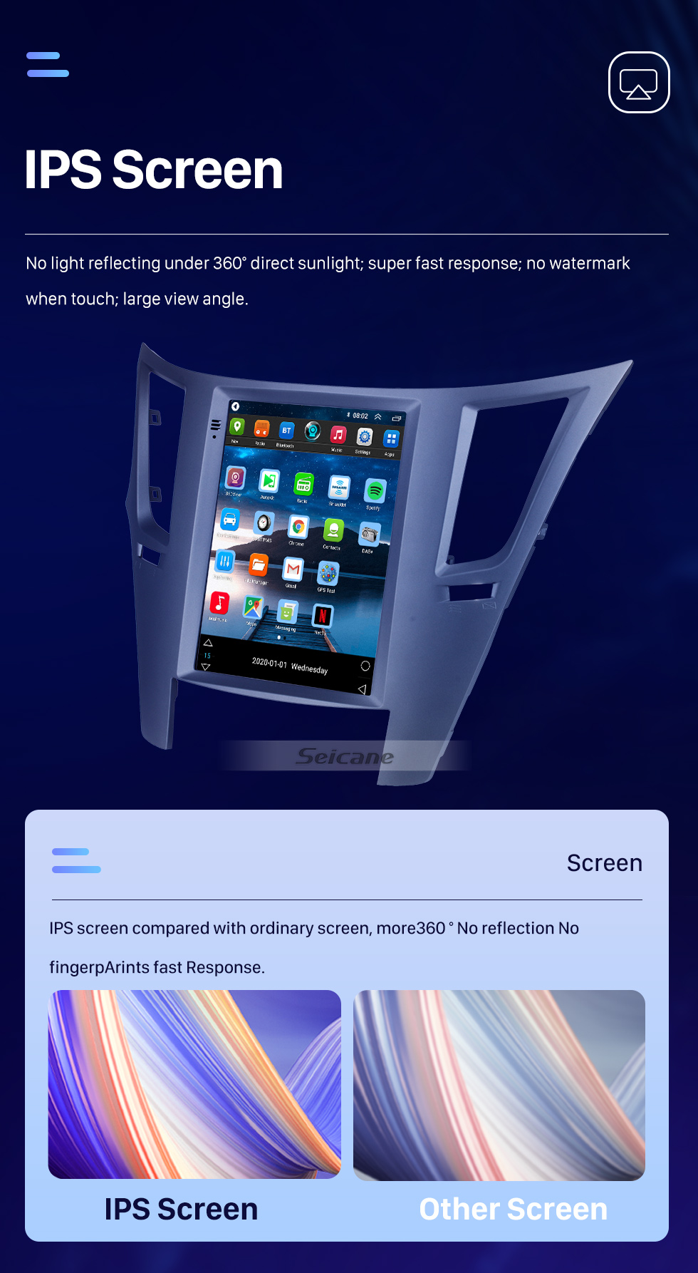 Seicane Aftermarket 9.7 pouces Android 10.0 Radio pour Subaru Outback 2010-2014 Navigation GPS HD Écran Tactile Stéréo Bluetooth USB MP4 Musique Lien Miroir SWC 4G WIFI Seicane Aftermarket 9.7 pouces Android 10.0 Radio pour Subaru Outback 2010-2014 Navigation GPS HD Écran Tactile Stéréo Bluetooth USB MP4 Musique Lien Miroir SWC 4G WIFI